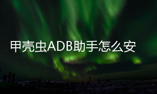 到电助手怎么视虫A安装甲壳应用