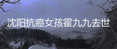 沈阳世 谁资绍抗癌女孩霍九霍九料介九去九是