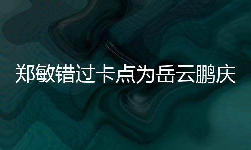 为岳为补郑敏包作庆生卡点错过偿 发0红云鹏